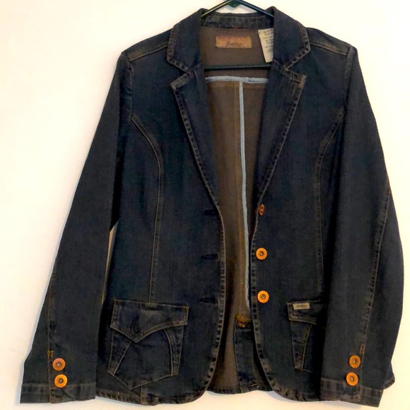 Rare 90’s / Y2K Levi Denim Blazer Jacket - Picture 1 of 7